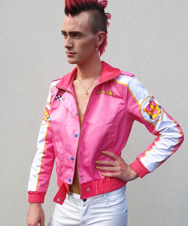 Mens Pink Racing Princess Bomber Jacket