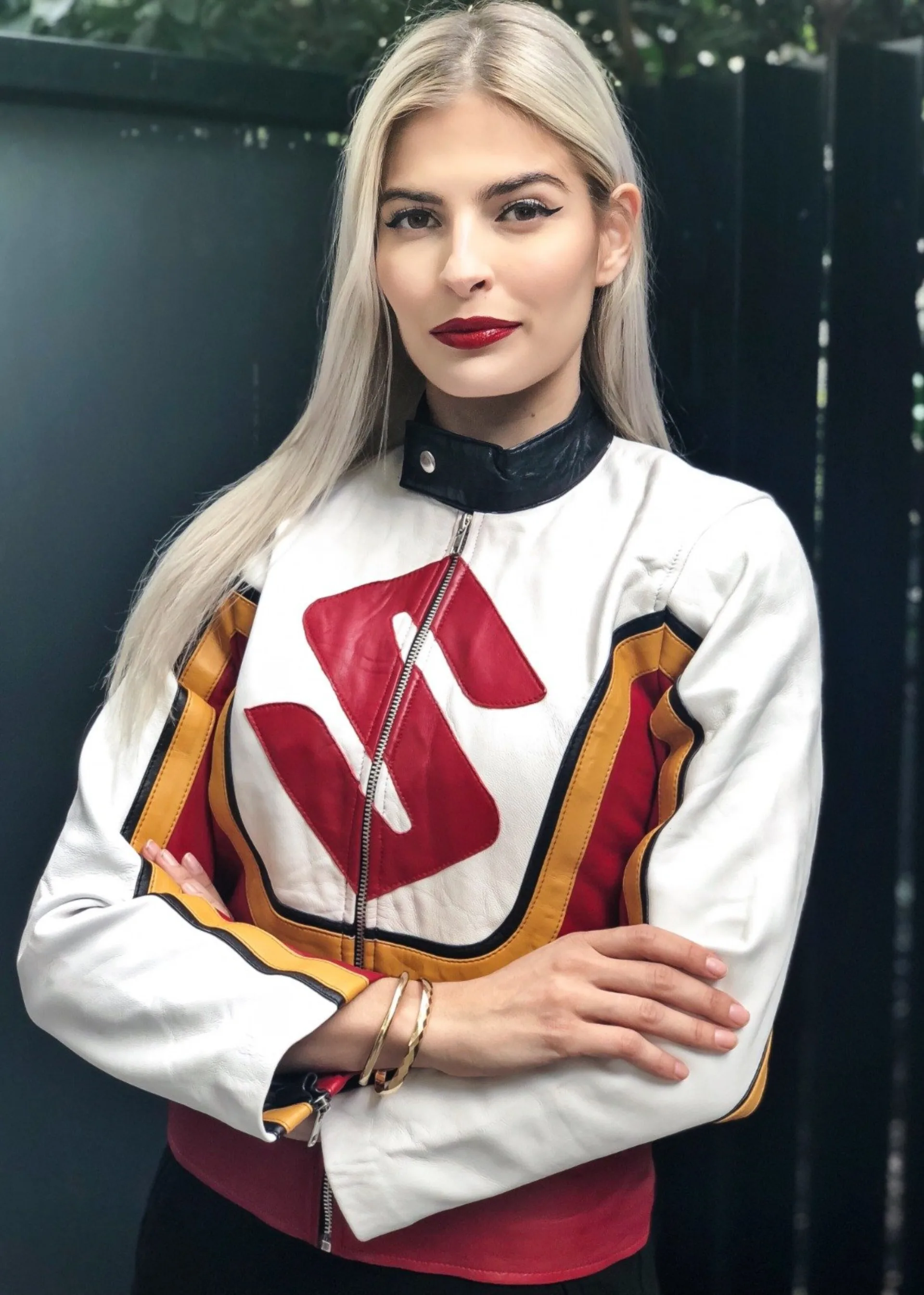 Angelina Jolie Suzuki Hackers Movie Red White Jacket Kate Libby