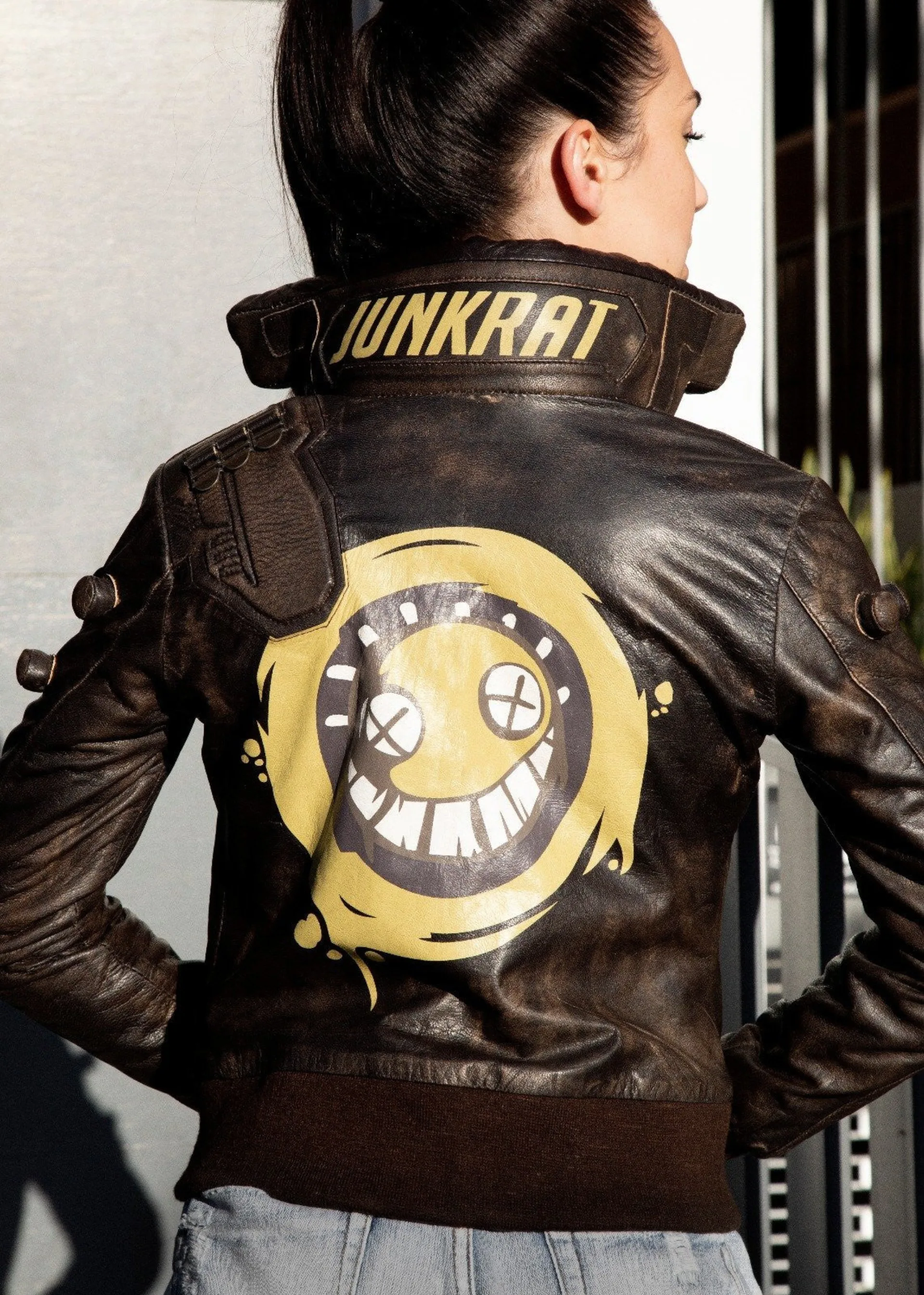 Overwatch Womens Junkrat Leather Jacket
