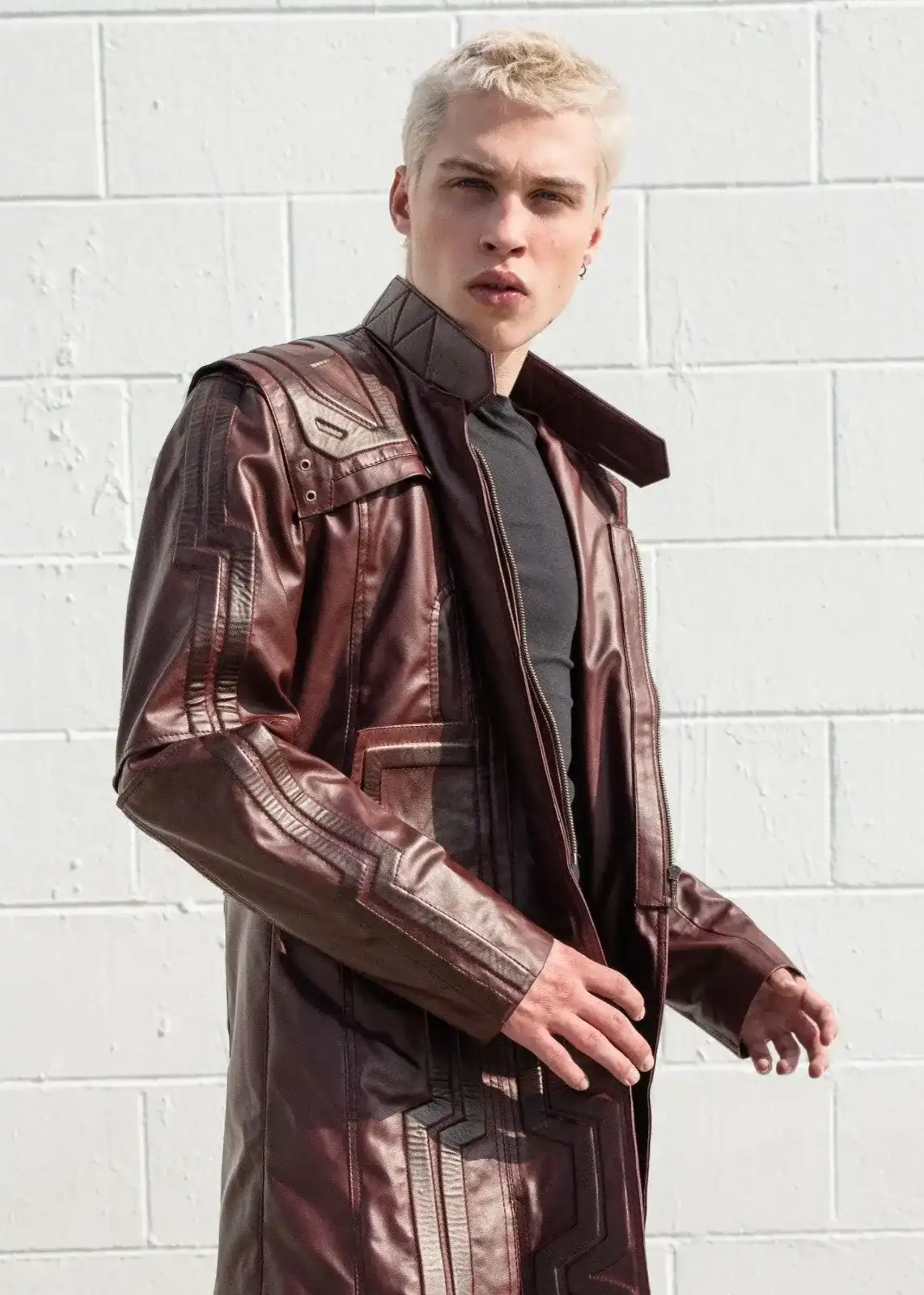 Guardians of Galaxy 2 Star Lord Coat Leather Jacket Trench