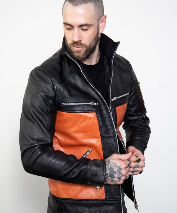 Mens Naruto Shippuden Orange Leather Jacket naruto drawings