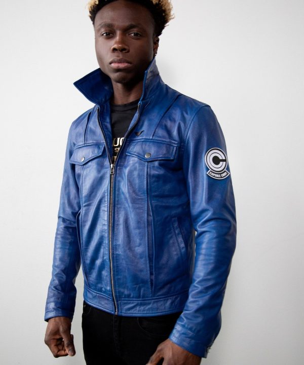 Buy Mens Trunks Leather Jacket Blue Purple