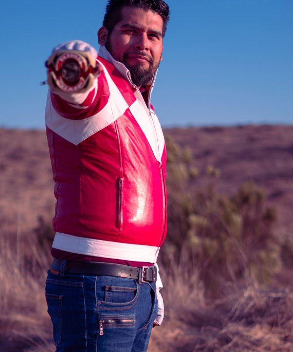 Mens Power Rangers Classic Leather Jacket Go Go Power Ranger