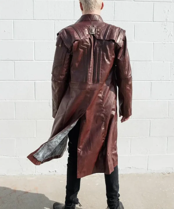 Guardians of Galaxy 2 Star Lord Coat Leather Jacket Trench