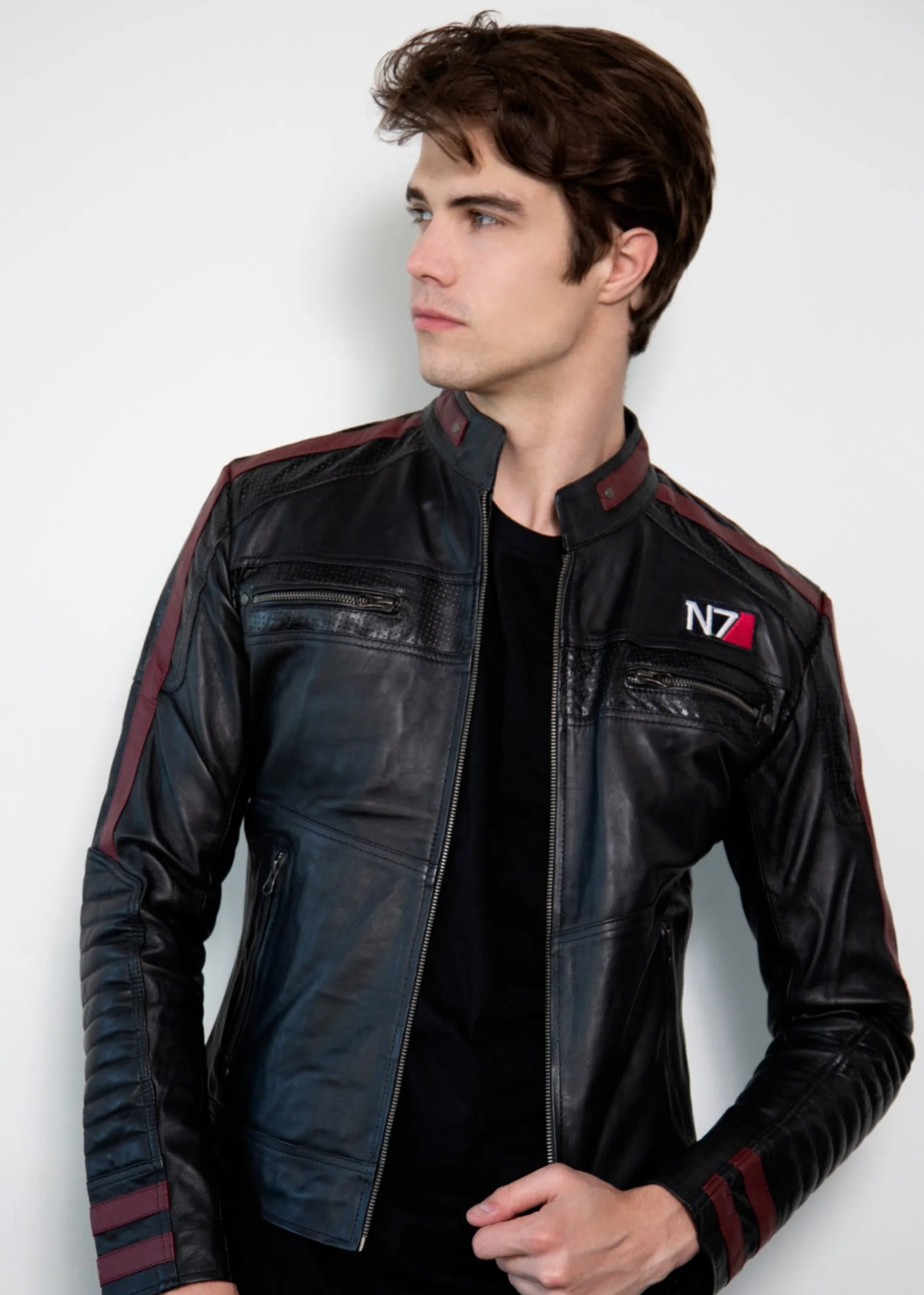 Mens Commander Shepard Mass Effect N7 Leather Jacket