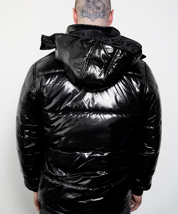 Black Puffer Jacket with Hood