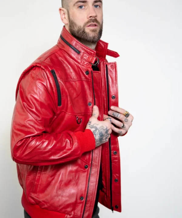 karate kid johnny red leather jacket cobra