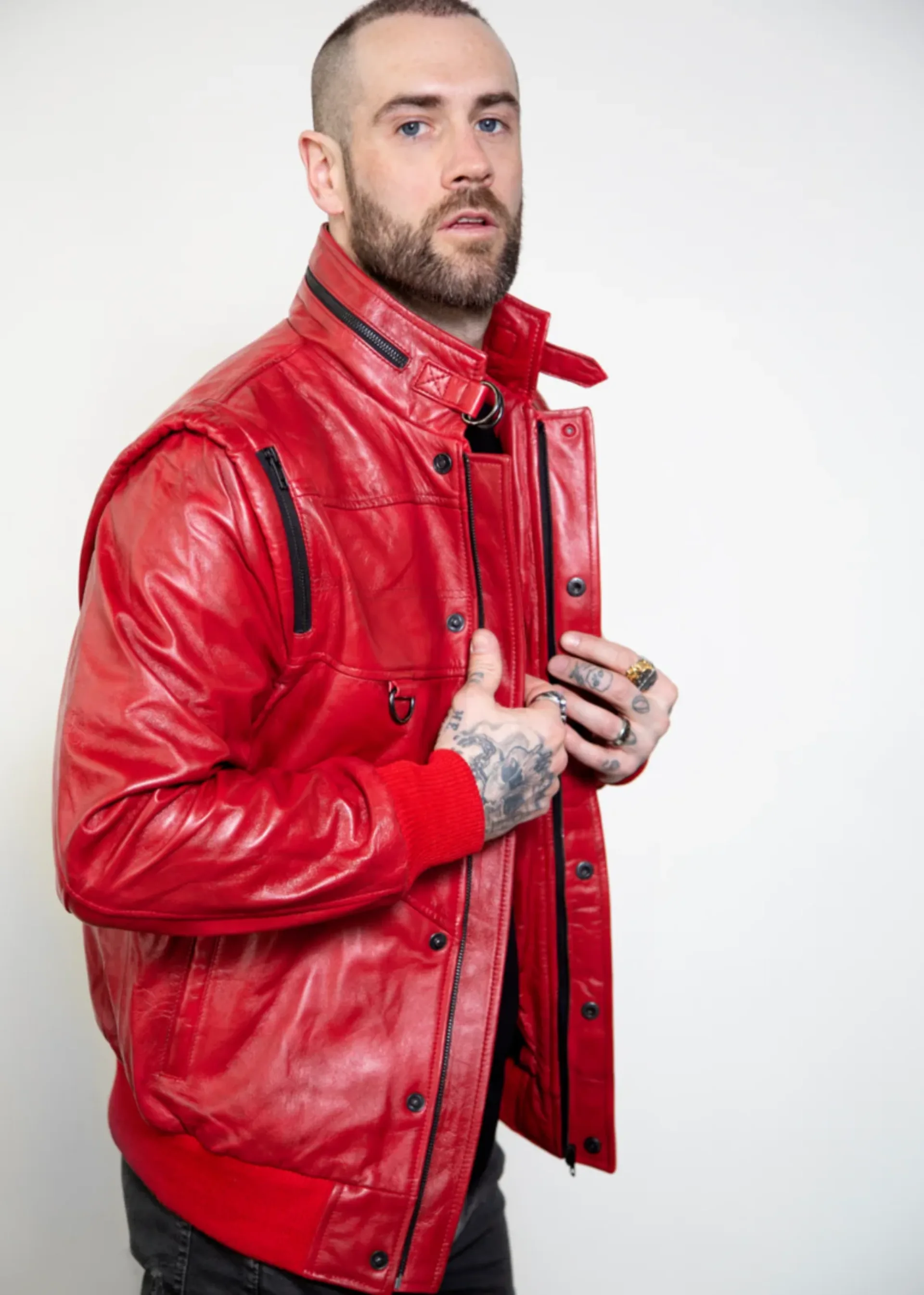 karate kid johnny red leather jacket cobra