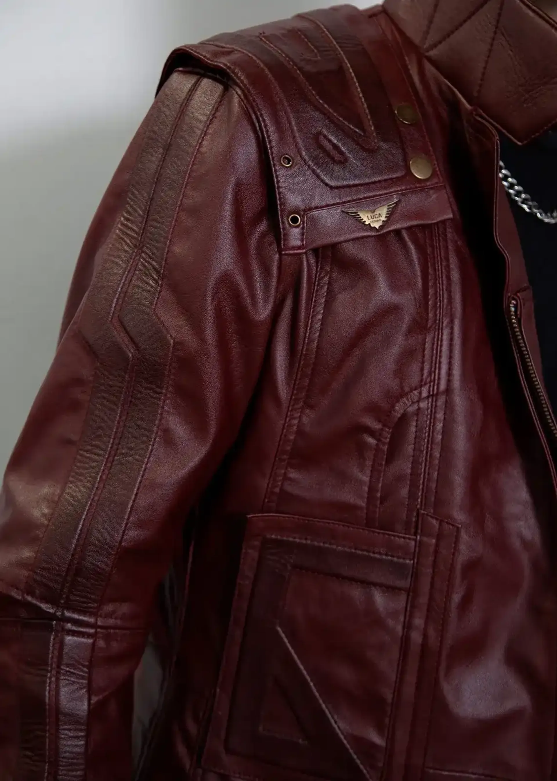 chris pratt leather trench coat starlord guardians of the galaxy real leather