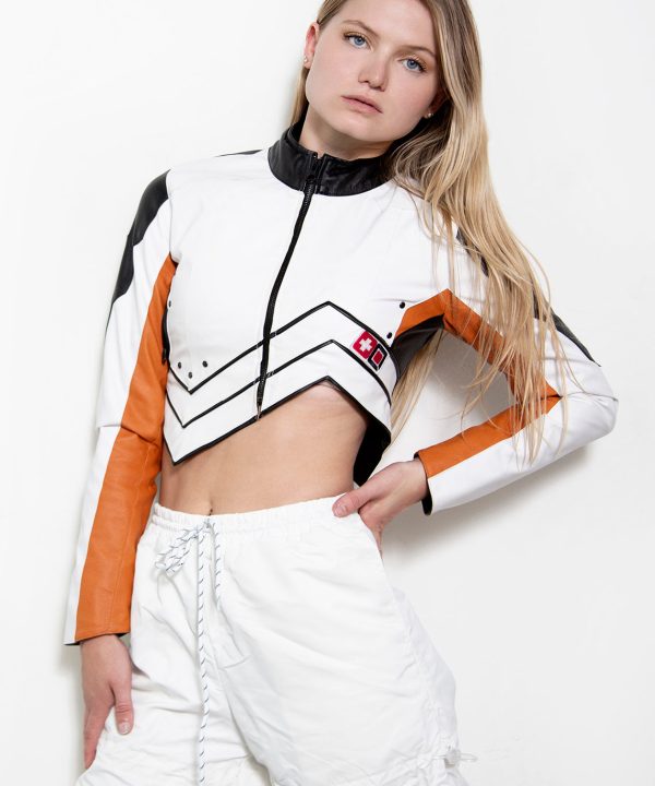 mercy valkyrie real leather copped jacket overwatch 2 costume