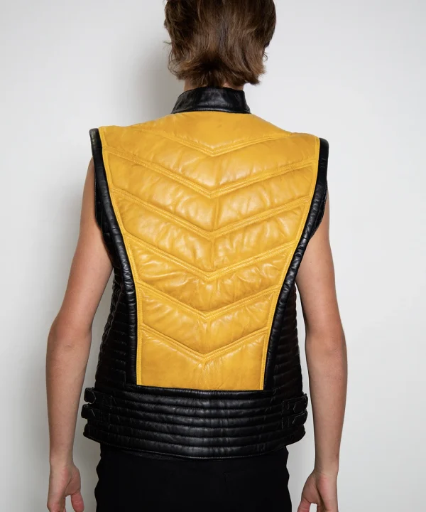 scorpion biker genuine leather jacket mortal kombat video game