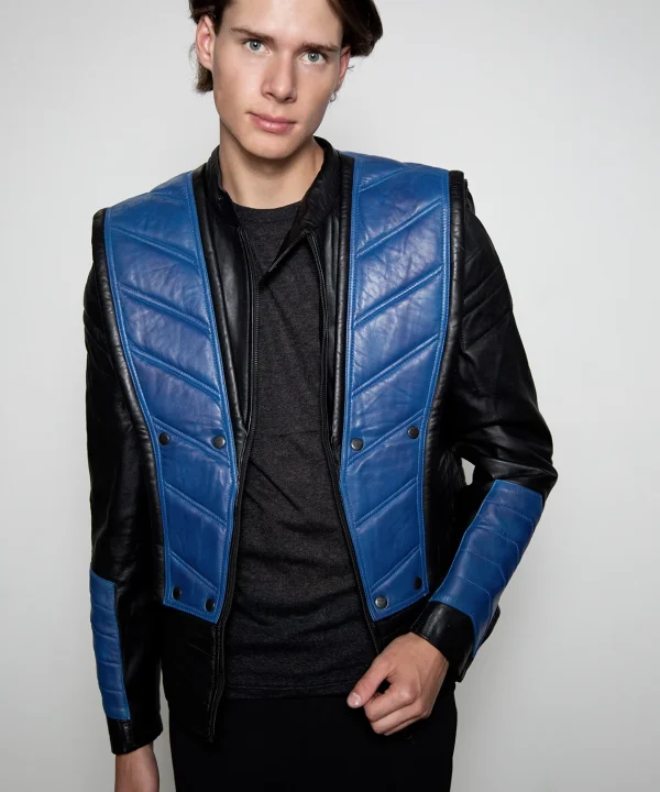 mortal kombat cosplay leather jacket sub zero