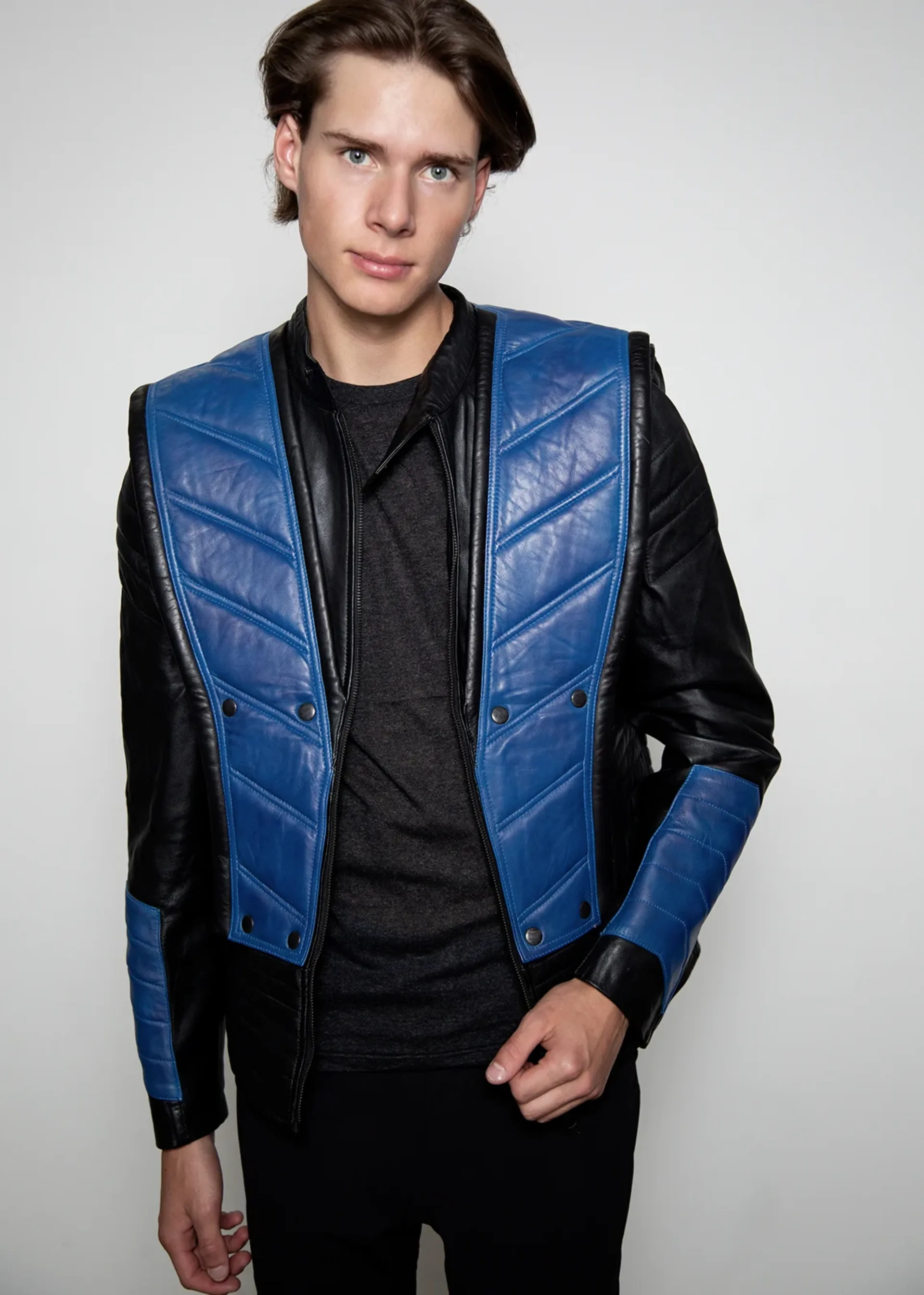 mortal kombat cosplay leather jacket sub zero