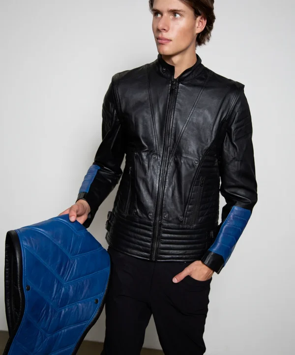 mortal kombat video game leather jacket sub zero character