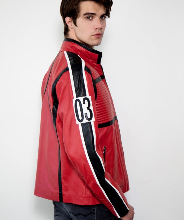 Mens My Chemical Romance Danger Days Red Leather Jacket