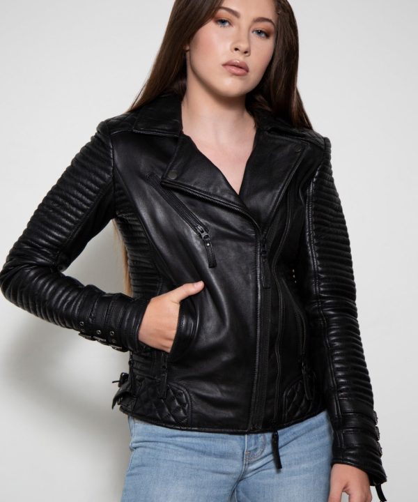 Hawthorne Punk Rock Black Leather Jacket