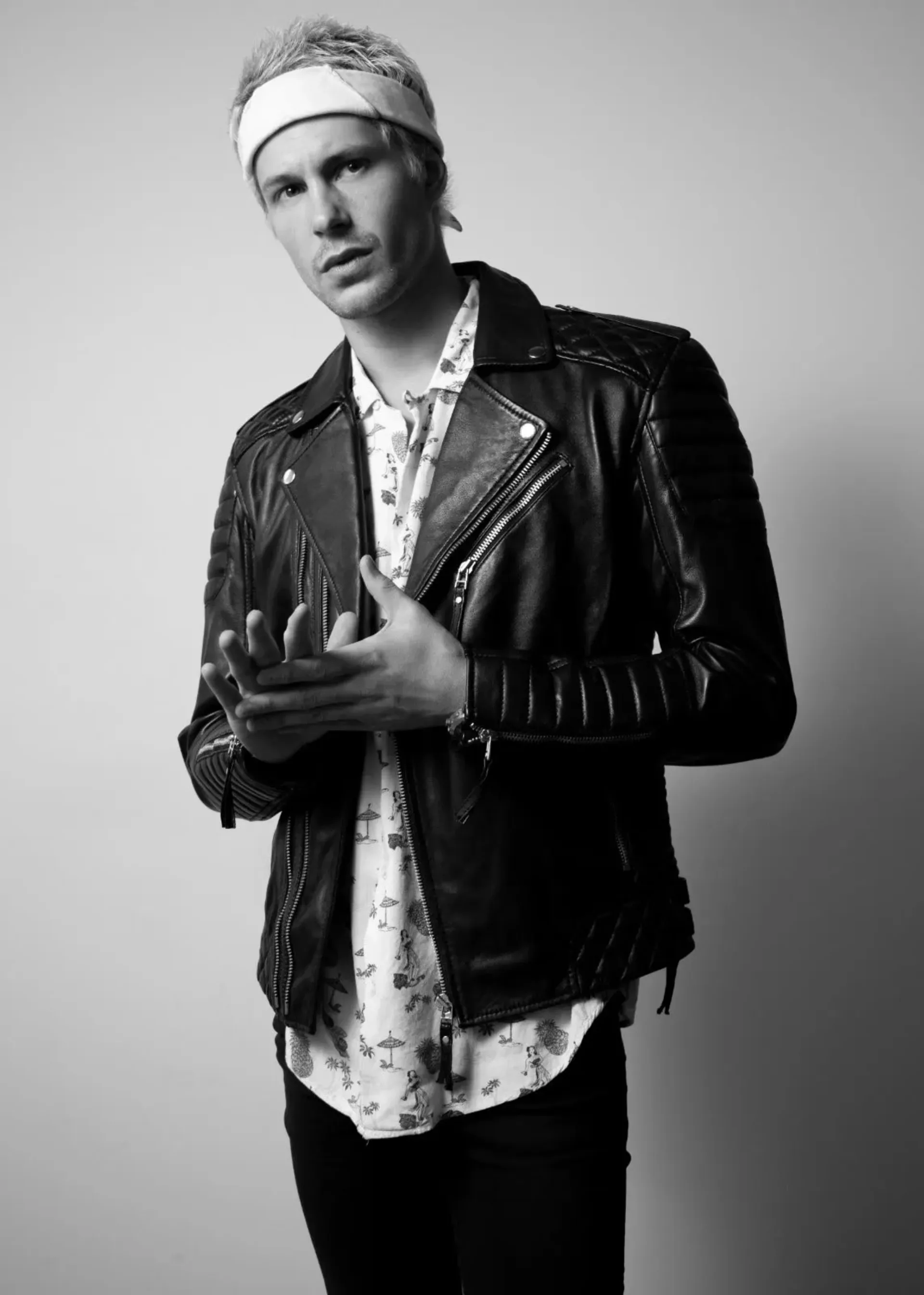 Mens Quilted Black Leather Motorcycle Jacket