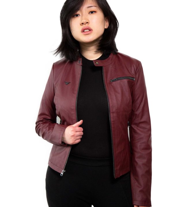 Claire Redfield Resident Evil Red Vegan Leather Jacket