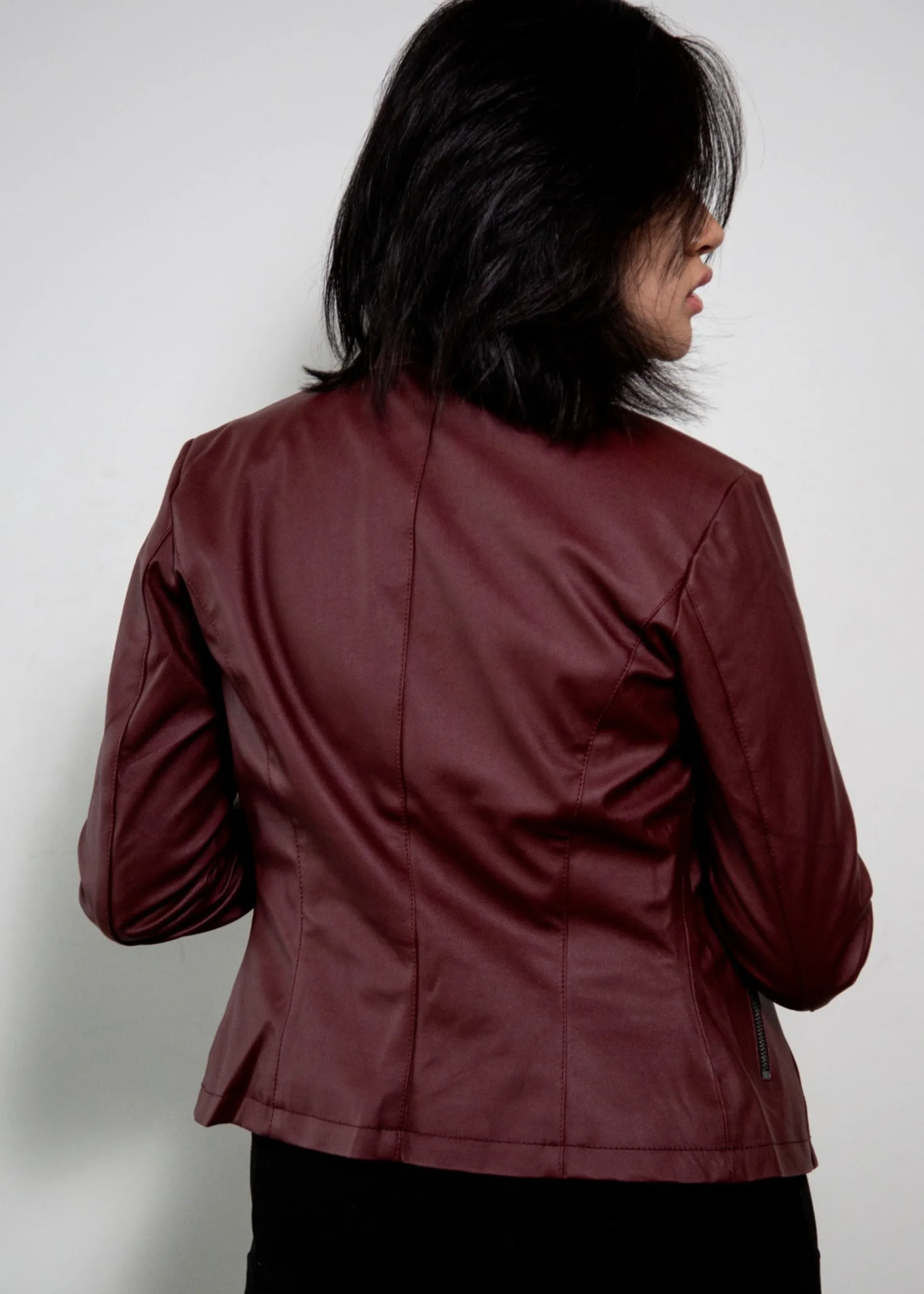 Resident Evil Claire Redfield Red Moto Vegan Leather Jacket