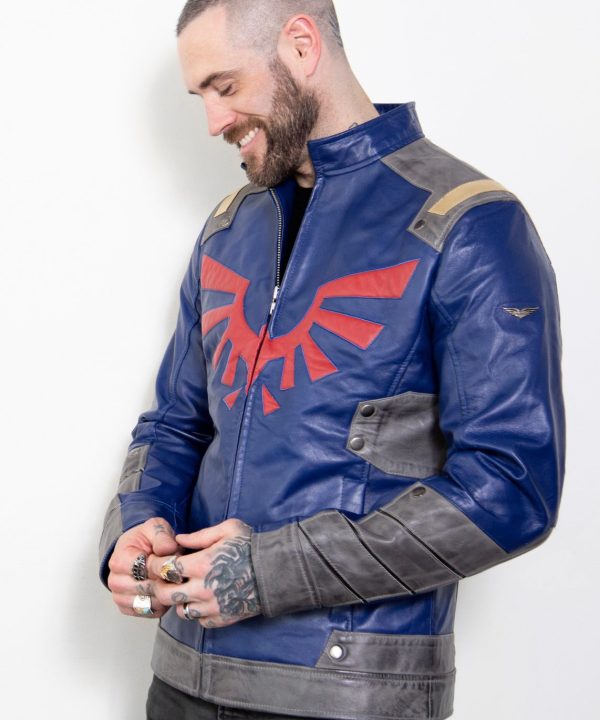 zelda twilight princess shield leather jacket