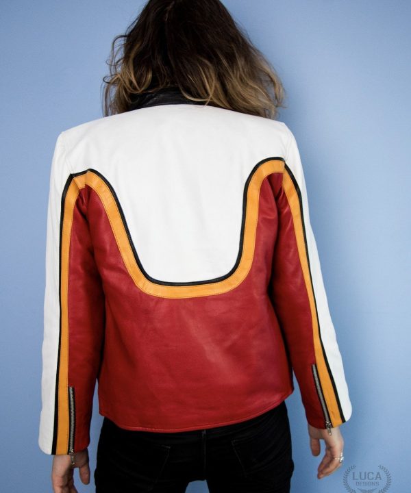 Mens Angelina Jolie Suzuki Hackers Movie Red White Jacket Kate Libby