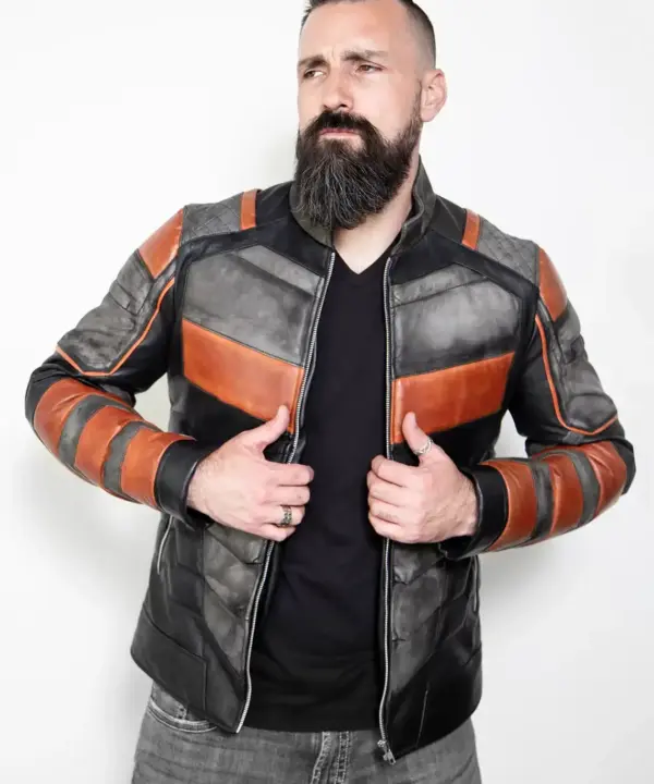 mens titans deathstroke moto jacket
