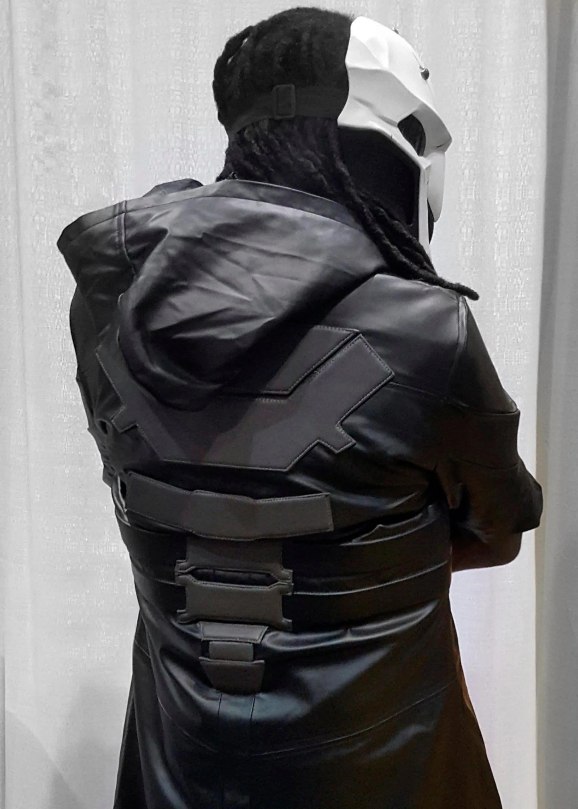 Mens Overwatch Reaper Leather Coat with Vest