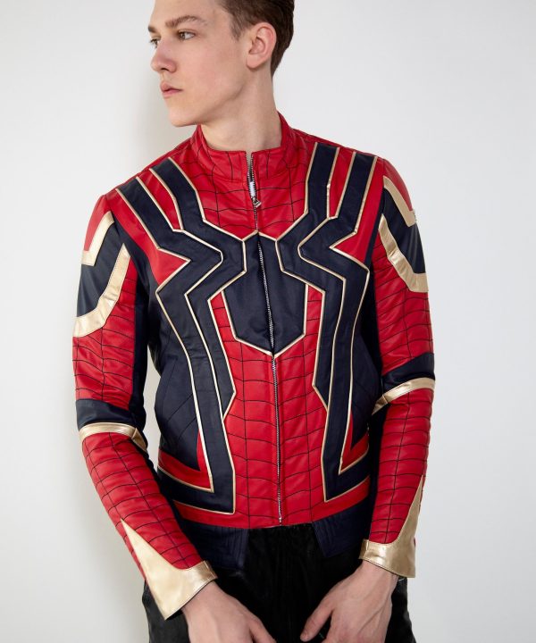 Mens Spider-Man Iron Spider Infinity War Leather Jacket