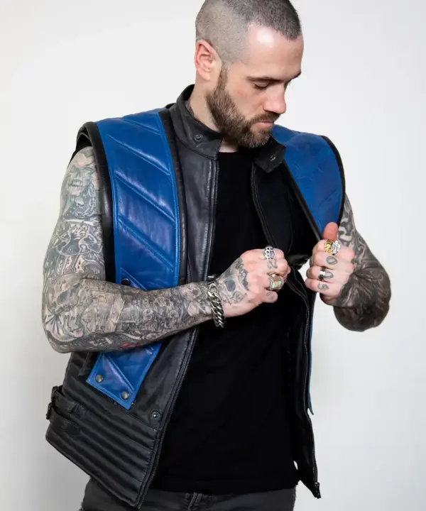 mortal kombat mens leather jacket