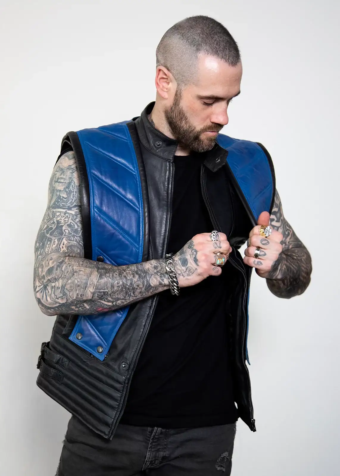 mortal kombat mens leather jacket