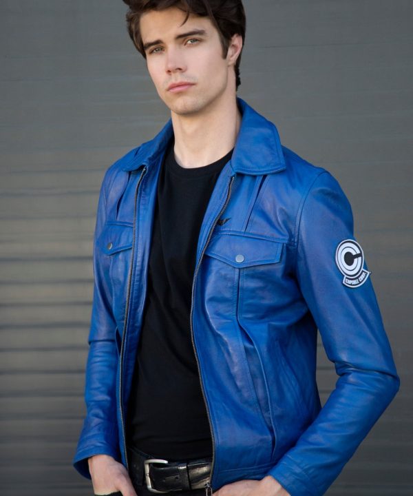 Buy Mens Trunks Leather Jacket Blue Purple