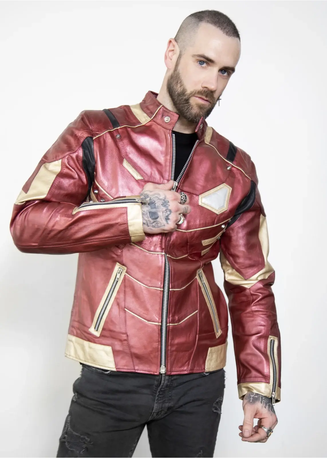 Iron Armor Platinum Red & Gold Jacket