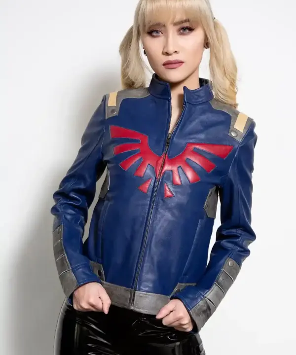 womens zelda moto leather jacket Hylian Shield