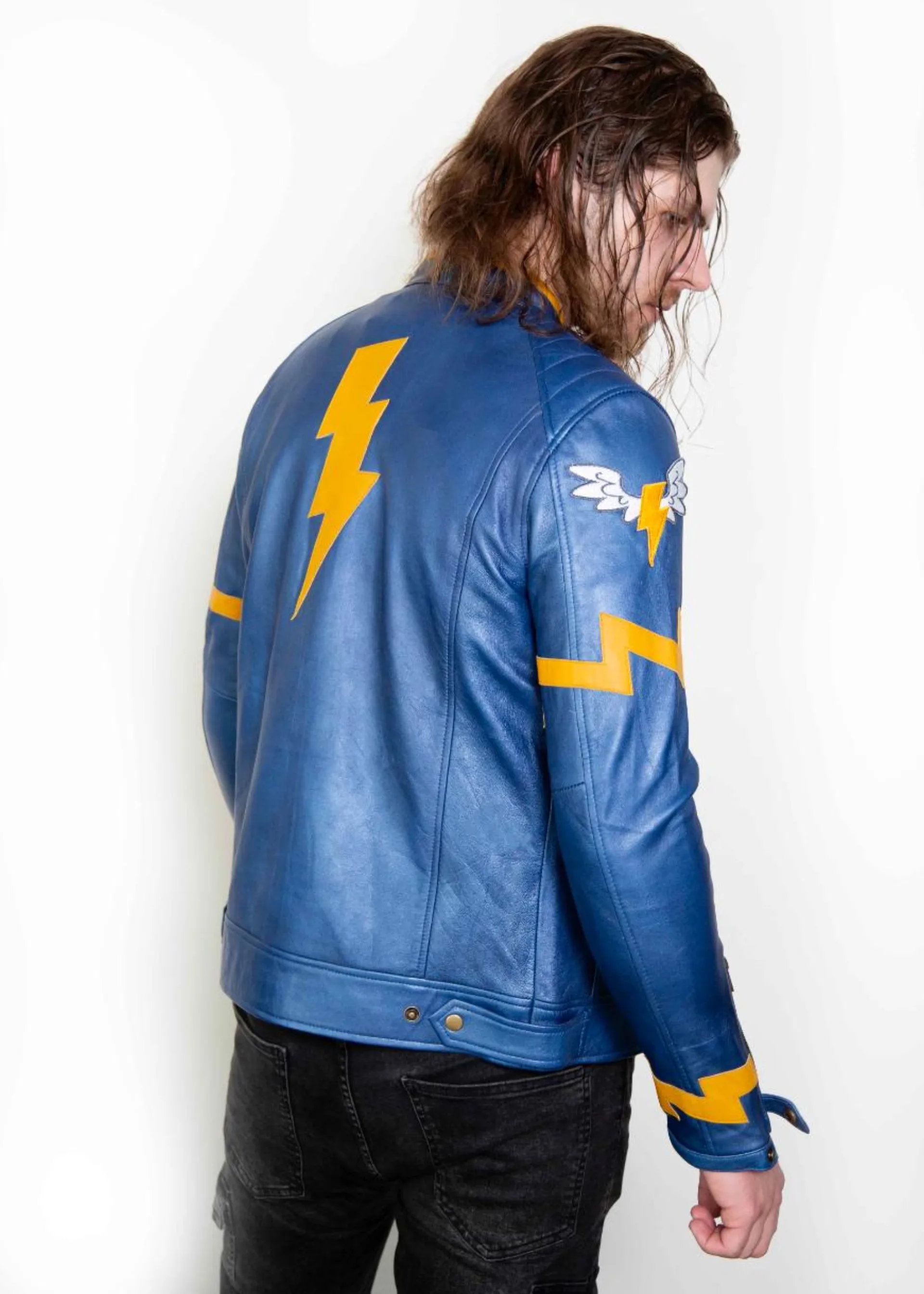 my little pony wonderbolts blue brony leather jacket