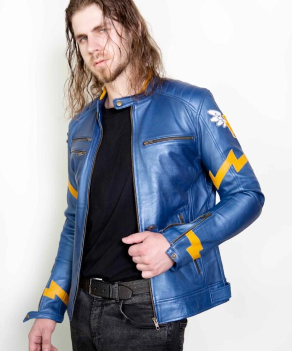 my little pony wonderbolts blue brony leather jacket