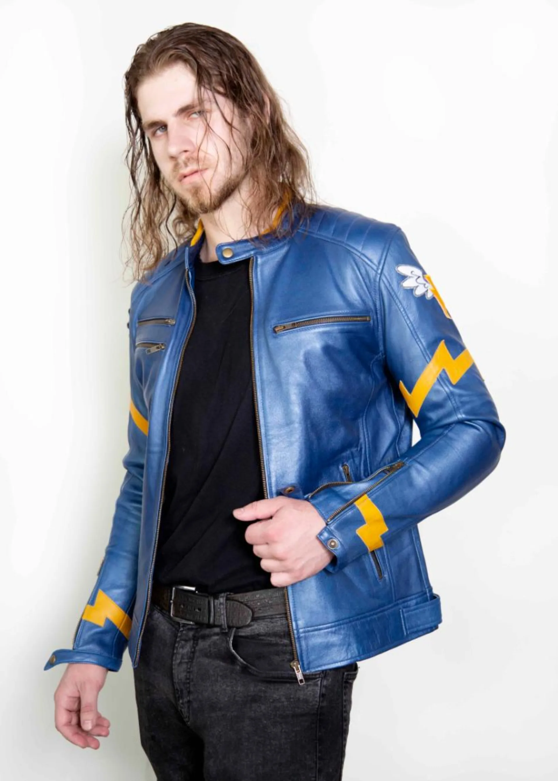my little pony wonderbolts blue brony leather jacket