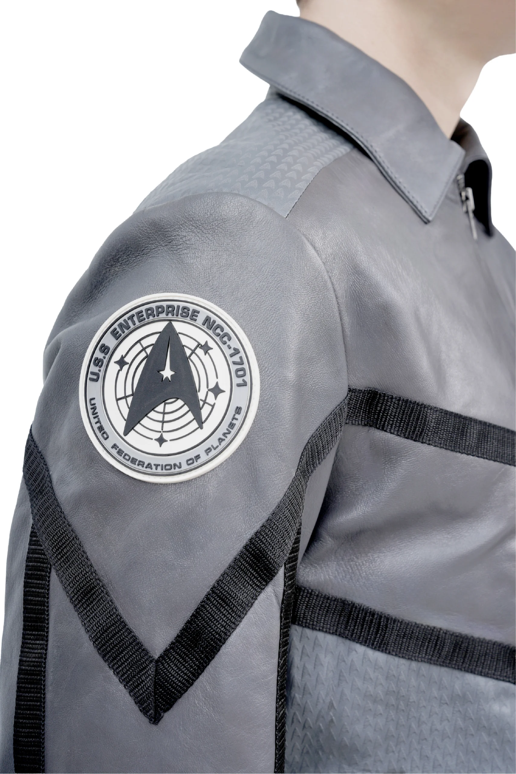 Strange New Worlds Grey Leather Jacket