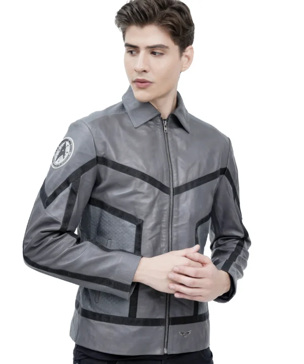 Strange New Worlds Grey Leather Jacket