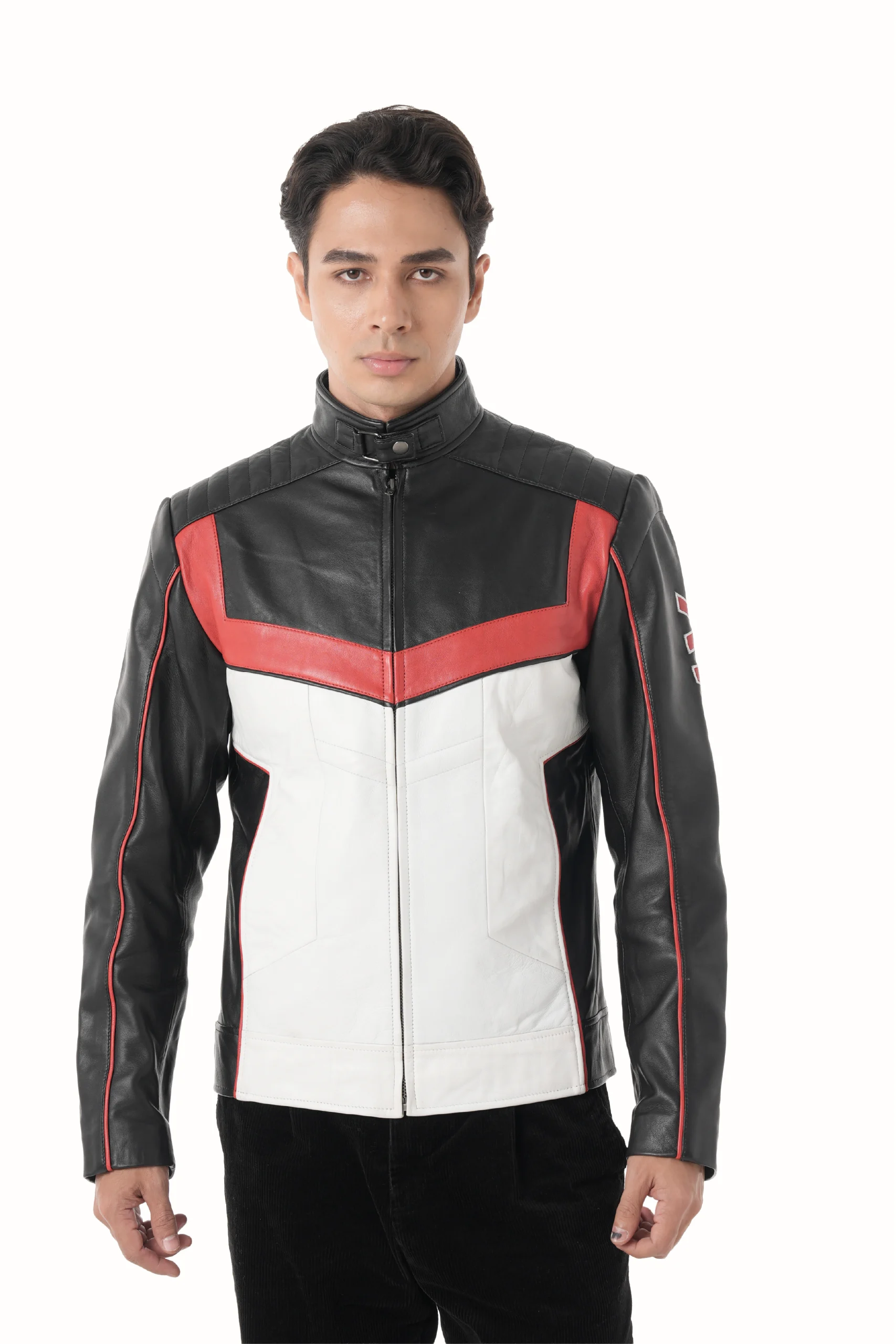 mr terrific superman arc leather jacket